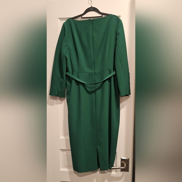 LK Bennett Forest Green Long Sleeve Dress - Picture 2 of 3